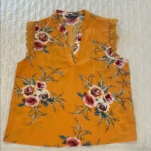 Elegant Floral Sleeveless Blouse